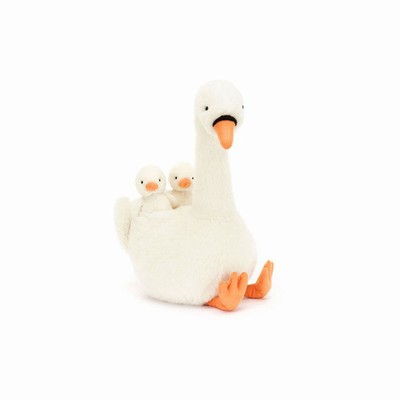 Jellycat Featherful Swan Birds USA | 10954ANBU